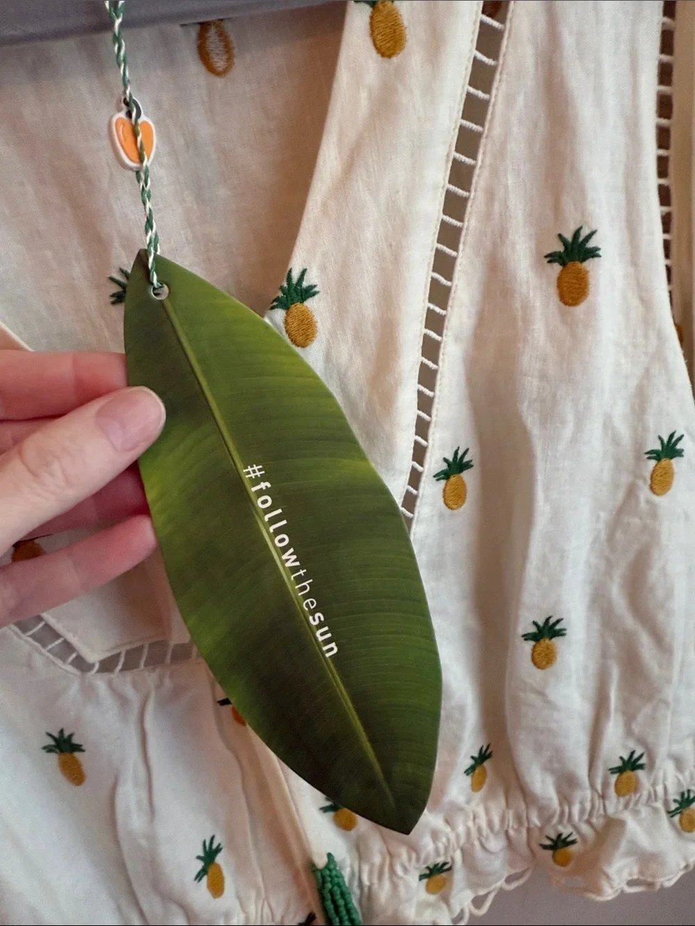 NWT FARM Rio Pineapple Embroidered Blouse - Picture 3 of 8